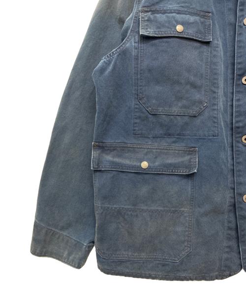 RRL（ダブルアールエル）RRL (ダブルアールエル) キャンバス コーデュロイカラー エンジニア ジャケット フェイデッド ネイビー サイズ:XXLの古着・服飾アイテム