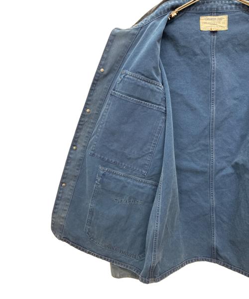 RRL（ダブルアールエル）RRL (ダブルアールエル) キャンバス コーデュロイカラー エンジニア ジャケット フェイデッド ネイビー サイズ:XXLの古着・服飾アイテム