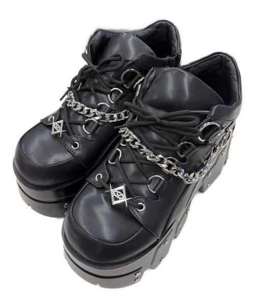 REFLEM（レフレム）REFLEM (レフレム) チェーン付プラットフォームシューズ ブラック サイズ:27cmの古着・服飾アイテム