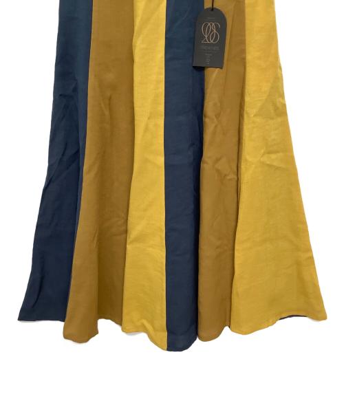 Tnewties（トゥエンティーズ）TNEWTIES (トゥエンティーズ) ロングスカート イエロー×ブルー サイズ:XSの古着・服飾アイテム
