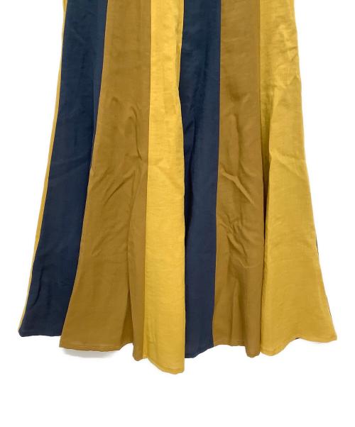 Tnewties（トゥエンティーズ）TNEWTIES (トゥエンティーズ) ロングスカート イエロー×ブルー サイズ:XSの古着・服飾アイテム