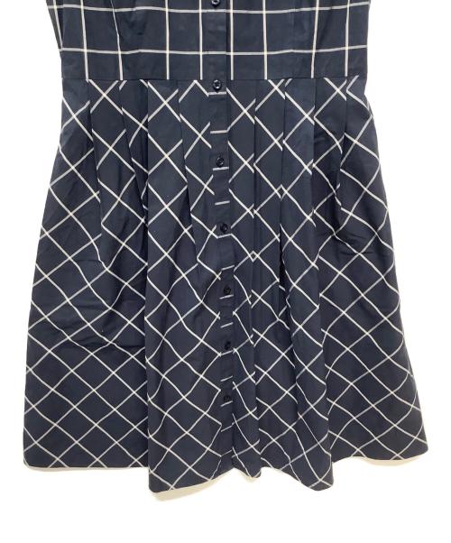 BROOKS BROTHERS（ブルックスブラザーズ）BROOKS BROTHERS (ブルックスブラザーズ) 半袖ワンピース ネイビー×ホワイトの古着・服飾アイテム