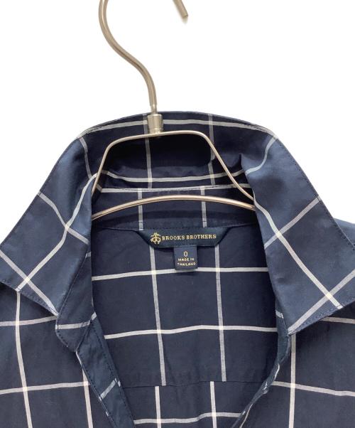 BROOKS BROTHERS（ブルックスブラザーズ）BROOKS BROTHERS (ブルックスブラザーズ) 半袖ワンピース ネイビー×ホワイトの古着・服飾アイテム