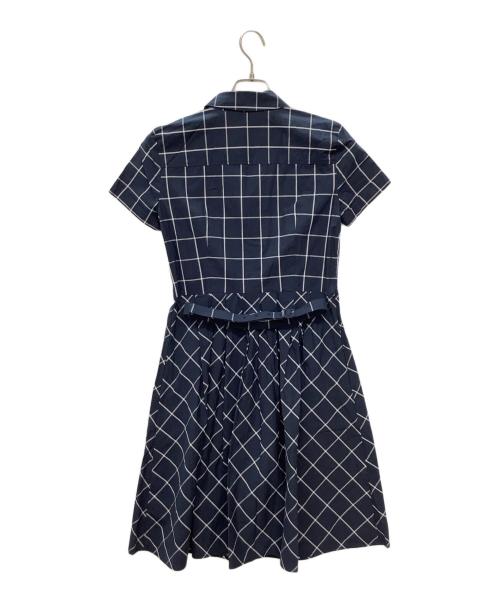 BROOKS BROTHERS（ブルックスブラザーズ）BROOKS BROTHERS (ブルックスブラザーズ) 半袖ワンピース ネイビー×ホワイトの古着・服飾アイテム