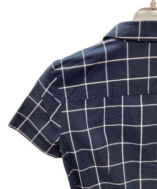BROOKS BROTHERS（ブルックスブラザーズ）BROOKS BROTHERS (ブルックスブラザーズ) 半袖ワンピース ネイビー×ホワイトの古着・服飾アイテム