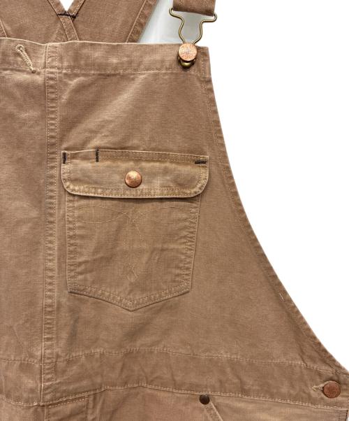 RRL（ダブルアールエル）RRL (ダブルアールエル) ディストレスト キャンバス オーバーオール ブラウン サイズ:SIZE XXLの古着・服飾アイテム