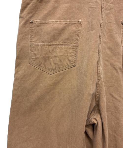 RRL（ダブルアールエル）RRL (ダブルアールエル) ディストレスト キャンバス オーバーオール ブラウン サイズ:SIZE XXLの古着・服飾アイテム