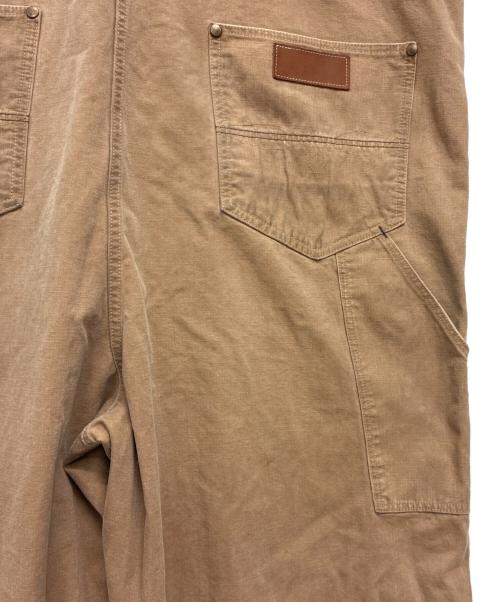 RRL（ダブルアールエル）RRL (ダブルアールエル) ディストレスト キャンバス オーバーオール ブラウン サイズ:SIZE XXLの古着・服飾アイテム