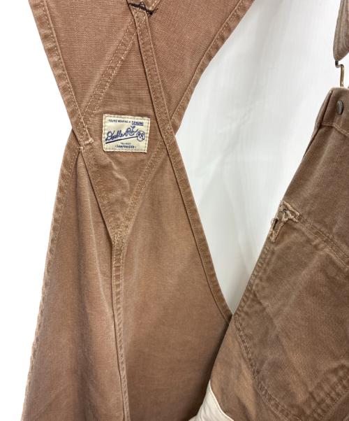 RRL（ダブルアールエル）RRL (ダブルアールエル) ディストレスト キャンバス オーバーオール ブラウン サイズ:SIZE XXLの古着・服飾アイテム