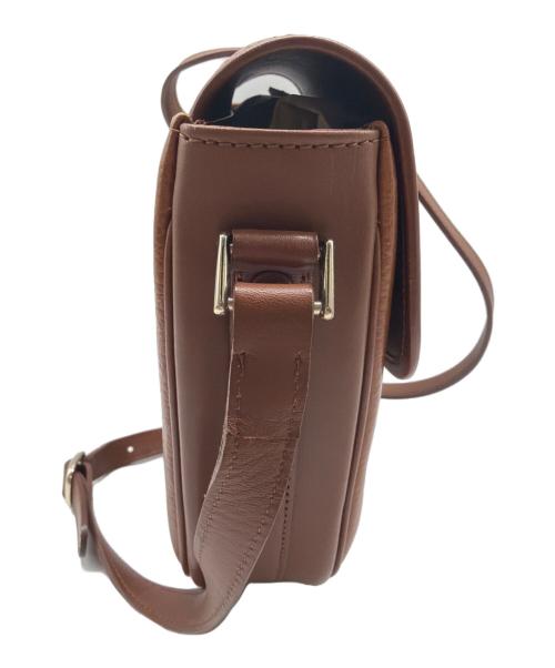 Burberry's（バーバリーズ）Burberry's (バーバリーズ) レザーショルダーバッグ ブラウンの古着・服飾アイテム