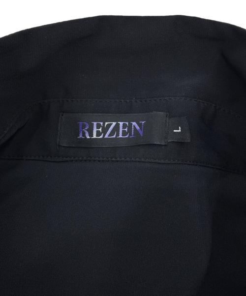 REZEN（リゼン）REZEN (リゼン) 真紅 / タイ付扇子刺繍シャツ ブラック サイズ:Lの古着・服飾アイテム