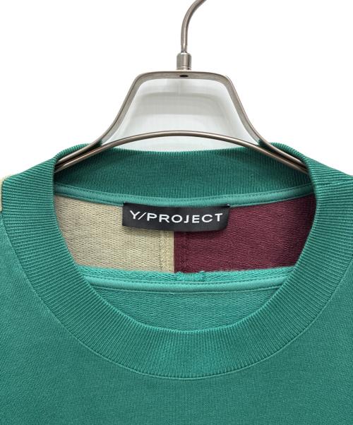 Y/PROJECT（ワイ プロジェクト）Y/project (ワイ プロジェクト) レイヤードドッキングスウェット グリーン サイズ:Lの古着・服飾アイテム