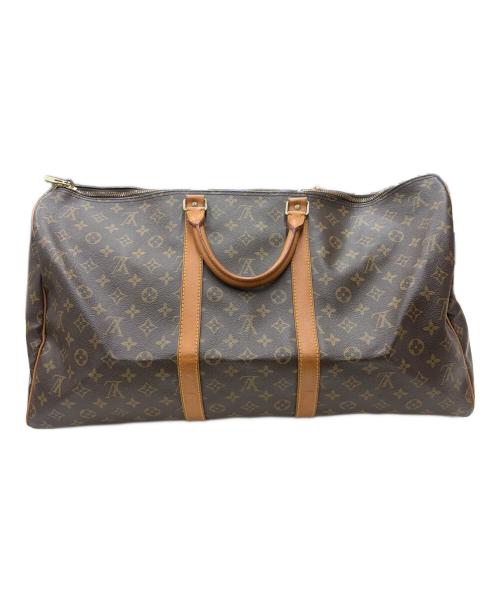 LOUIS VUITTON（ルイ ヴィトン）LOUIS VUITTON (ルイ ヴィトン) モノグラム キーポル55 トラベルバッグ ブラウンの古着・服飾アイテム