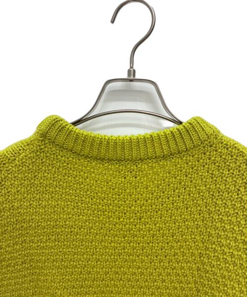 6(ROKU) BEAUTY&YOUTH（ロク ビューティーアンドユース）6(ROKU) BEAUTY&YOUTH (ロク ビューティーアンドユース) LIGHT CABLE KNIT/ニット 黄緑 サイズ:SIZE M (38)の古着・服飾アイテム