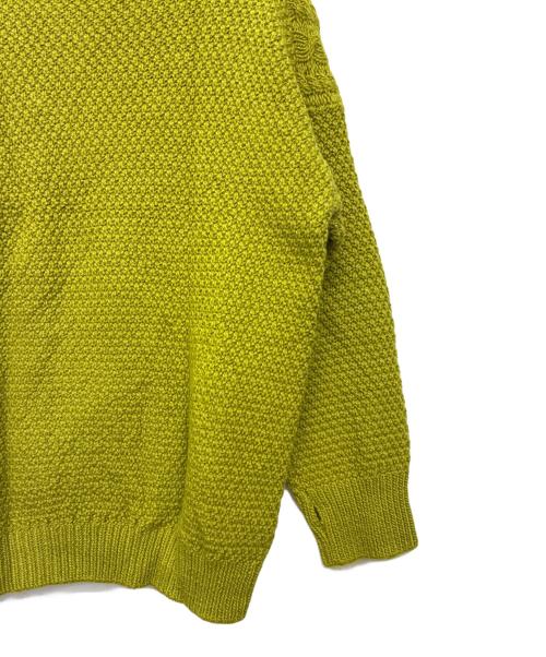 6(ROKU) BEAUTY&YOUTH（ロク ビューティーアンドユース）6(ROKU) BEAUTY&YOUTH (ロク ビューティーアンドユース) LIGHT CABLE KNIT/ニット 黄緑 サイズ:SIZE M (38)の古着・服飾アイテム