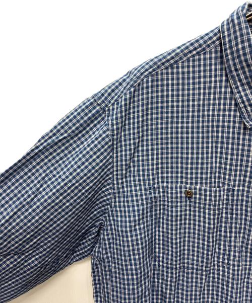 L.L.Bean（エルエルビーン）L.L.Bean (エルエルビーン) 00s メタルボタン チェックシャツ ブルー×ホワイト サイズ:SIZE XXLの古着・服飾アイテム