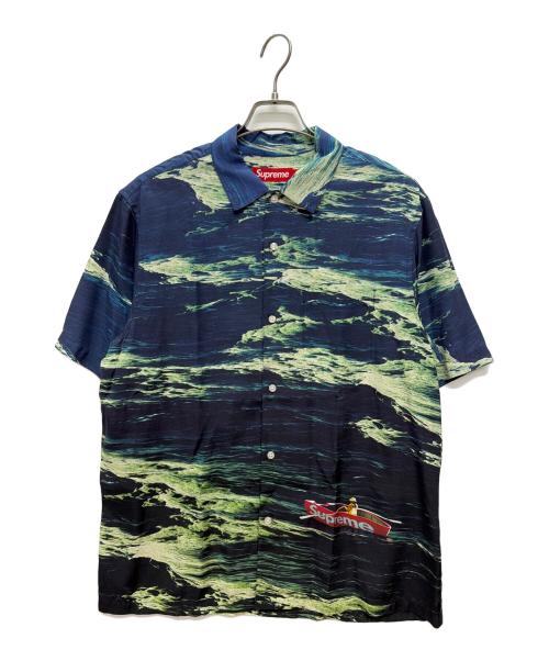 SUPREME（シュプリーム）Supreme (シュプリーム) 25SS Boat S/S Shirt ネイビー×グリーン サイズ:Mの古着・服飾アイテム