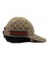 GUCCI (グッチ) GGキャンバスベースボールキャップ ブラウン サイズ:57cm：25000円