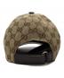 中古・古着 GUCCI (グッチ) GGキャンバスベースボールキャップ ブラウン サイズ:57cm：25000円
