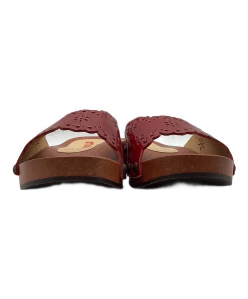 MIU MIU（ミュウミュウ）MIU MIU (ミュウミュウ) ウッドソールサンダル レッド サイズ:SIZE 36の古着・服飾アイテム