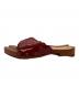 MIU MIU (ミュウミュウ) ウッドソールサンダル レッド サイズ:SIZE 36：4000円
