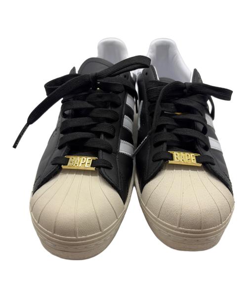 adidas Originals（アディダスオリジナル）adidas originals (アディダスオリジナル) BAPE BY A BATHING APE (ベイプバイアベイシングエイプ) ローカットスニーカー ブラック×ホワイト サイズ:26.5の古着・服飾アイテム