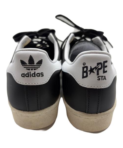 adidas Originals（アディダスオリジナル）adidas originals (アディダスオリジナル) BAPE BY A BATHING APE (ベイプバイアベイシングエイプ) ローカットスニーカー ブラック×ホワイト サイズ:26.5の古着・服飾アイテム
