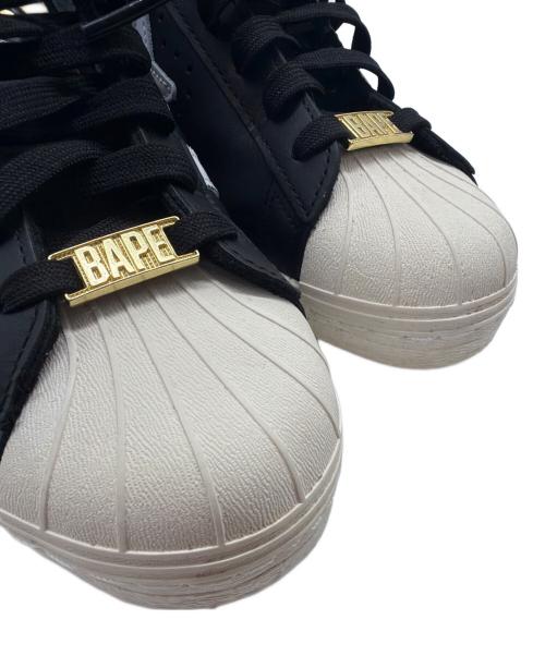 adidas Originals（アディダスオリジナル）adidas originals (アディダスオリジナル) BAPE BY A BATHING APE (ベイプバイアベイシングエイプ) ローカットスニーカー ブラック×ホワイト サイズ:26.5の古着・服飾アイテム