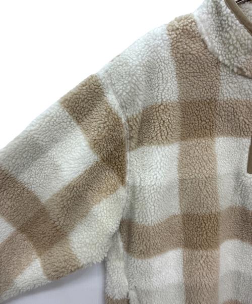 NIKE（ナイキ）NIKE (ナイキ) シーズナル ウィンターライズド AOP H L/S トップ / ハーフジップフリースジャケット ベージュ×ホワイト サイズ:SIZE XXLの古着・服飾アイテム