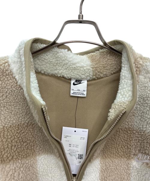 NIKE（ナイキ）NIKE (ナイキ) シーズナル ウィンターライズド AOP H L/S トップ / ハーフジップフリースジャケット ベージュ×ホワイト サイズ:SIZE XXLの古着・服飾アイテム