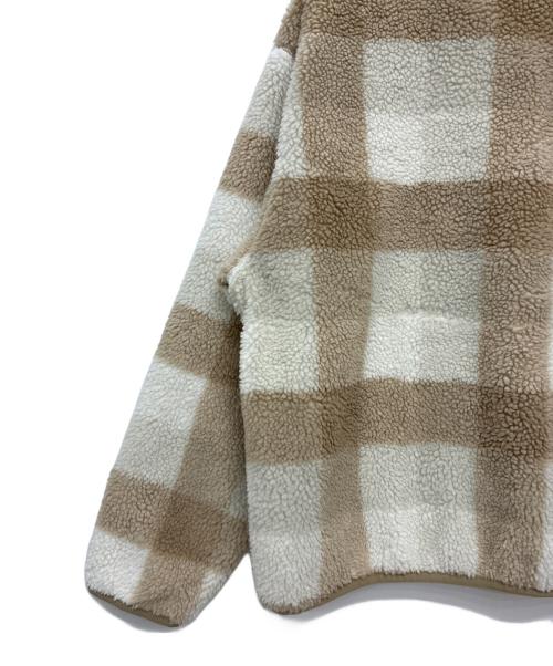 NIKE（ナイキ）NIKE (ナイキ) シーズナル ウィンターライズド AOP H L/S トップ / ハーフジップフリースジャケット ベージュ×ホワイト サイズ:SIZE XXLの古着・服飾アイテム