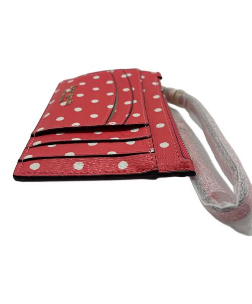 Kate Spade（ケイトスペード）Kate Spade (ケイトスペード) PVC スペンサー ドット カードケース ピンク×ホワイト 未使用品の古着・服飾アイテム