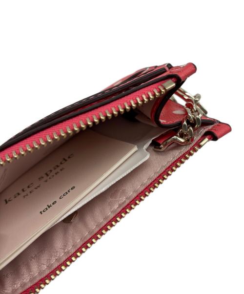 Kate Spade（ケイトスペード）Kate Spade (ケイトスペード) PVC スペンサー ドット カードケース ピンク×ホワイト 未使用品の古着・服飾アイテム