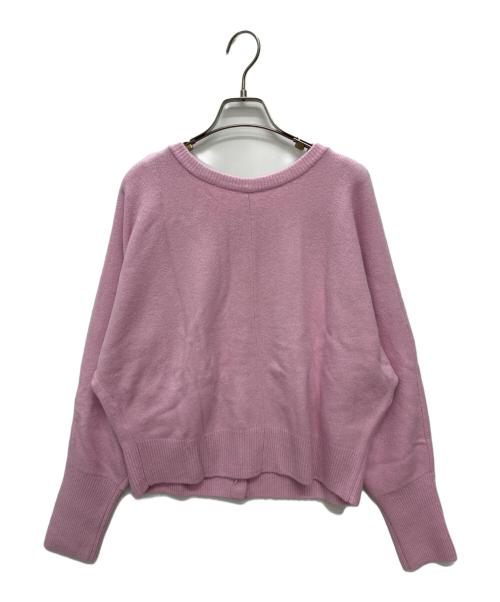 UNFILO（アンフィーロ）UNFILO (アンフィーロ) パール調ボタンカーディガン ピンク サイズ:SIZE XLの古着・服飾アイテム