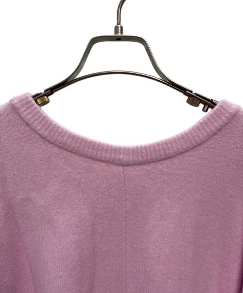UNFILO（アンフィーロ）UNFILO (アンフィーロ) パール調ボタンカーディガン ピンク サイズ:SIZE XLの古着・服飾アイテム