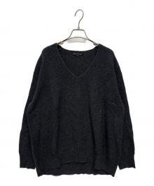 23区（ニジュウサンク）の古着「リブ編みVネックニット」｜チャコールグレー