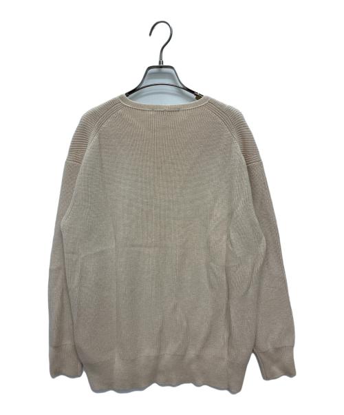23区（ニジュウサンク）23区 (ニジュウサンク) リブ編みVネックニット ベージュ サイズ:SIZE 44の古着・服飾アイテム