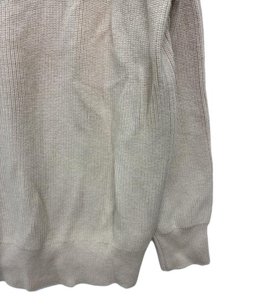 23区（ニジュウサンク）23区 (ニジュウサンク) リブ編みVネックニット ベージュ サイズ:SIZE 44の古着・服飾アイテム