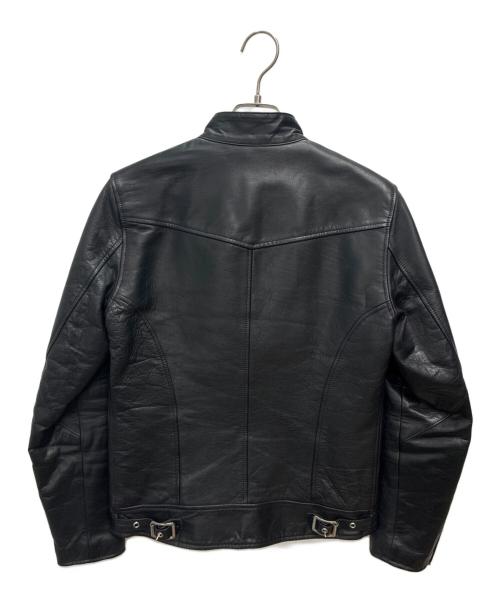 BACK BONE（バックボーン）BACK BONE (バックボーン) スタンドカラー ダブルライダースジャケット ブラック サイズ:SIZE Sの古着・服飾アイテム