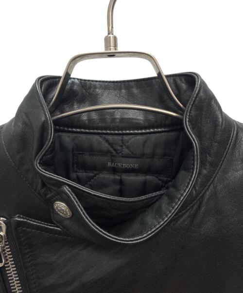 BACK BONE（バックボーン）BACK BONE (バックボーン) スタンドカラー ダブルライダースジャケット ブラック サイズ:SIZE Sの古着・服飾アイテム
