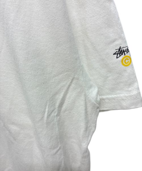 stussy（ステューシー）stussy (ステューシー) 00s ROCK MY GOLD プリントTシャツ ホワイト×ブルー サイズ:SIZE XLの古着・服飾アイテム