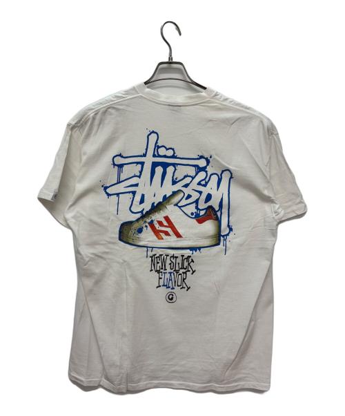 stussy（ステューシー）stussy (ステューシー) 00s NEW SLICK FLAVOR プリントTシャツ ホワイト サイズ:SIZE XLの古着・服飾アイテム