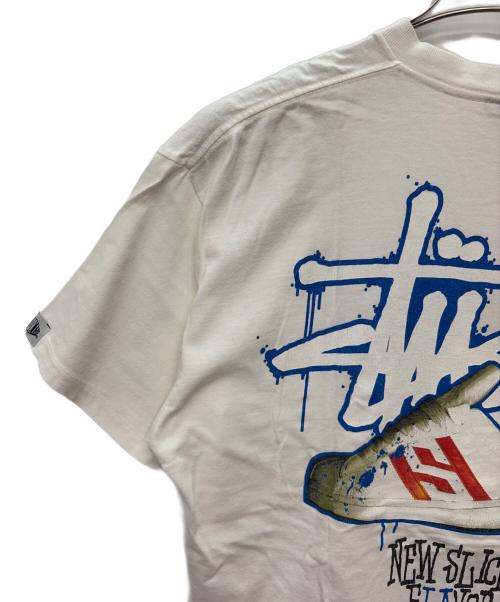 stussy（ステューシー）stussy (ステューシー) 00s NEW SLICK FLAVOR プリントTシャツ ホワイト サイズ:SIZE XLの古着・服飾アイテム