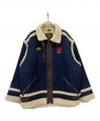 MIZUNOミズノ）の古着「【日本製】1998長野オリンピック 日本代表ボアジャケット」｜ネイビー