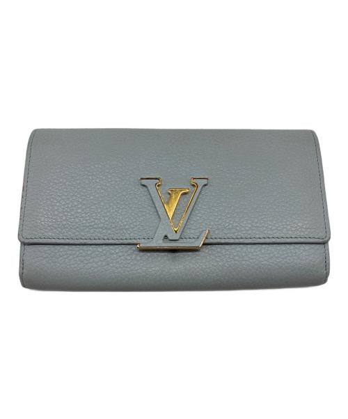 LOUIS VUITTON（ルイ ヴィトン）LOUIS VUITTON (ルイ ヴィトン) ポルトフォイユ カプシーヌ トリヨンレザー 長財布 ブルーオランプの古着・服飾アイテム