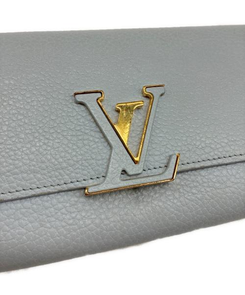 LOUIS VUITTON（ルイ ヴィトン）LOUIS VUITTON (ルイ ヴィトン) ポルトフォイユ カプシーヌ トリヨンレザー 長財布 ブルーオランプの古着・服飾アイテム