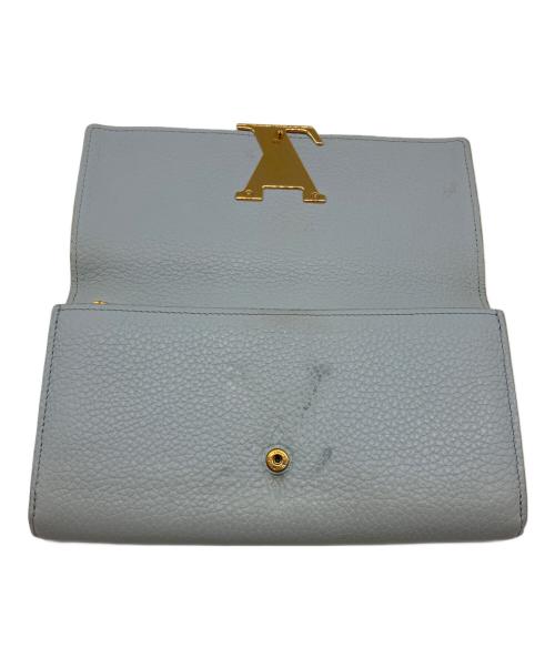 LOUIS VUITTON（ルイ ヴィトン）LOUIS VUITTON (ルイ ヴィトン) ポルトフォイユ カプシーヌ トリヨンレザー 長財布 ブルーオランプの古着・服飾アイテム