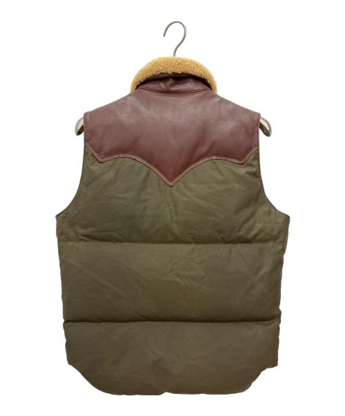 RockyMountainFeatherBed（ロッキーマウンテンフェザーベッド）RockyMountainFeatherBed BEAUTY&YOUTH UNITED ARROWS オイルドコットン CHRISTY ダウンベスト グリーン×ブラウン サイズ:SIZE 40の古着・服飾アイテム