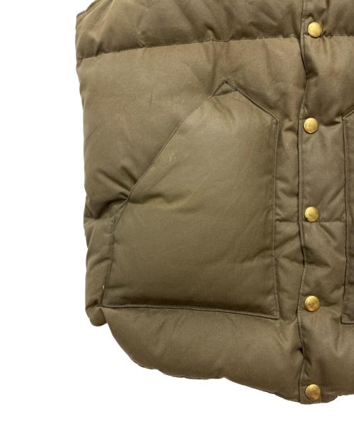 RockyMountainFeatherBed（ロッキーマウンテンフェザーベッド）RockyMountainFeatherBed BEAUTY&YOUTH UNITED ARROWS オイルドコットン CHRISTY ダウンベスト グリーン×ブラウン サイズ:SIZE 40の古着・服飾アイテム