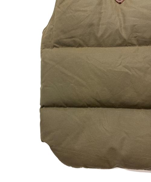 RockyMountainFeatherBed（ロッキーマウンテンフェザーベッド）RockyMountainFeatherBed BEAUTY&YOUTH UNITED ARROWS オイルドコットン CHRISTY ダウンベスト グリーン×ブラウン サイズ:SIZE 40の古着・服飾アイテム